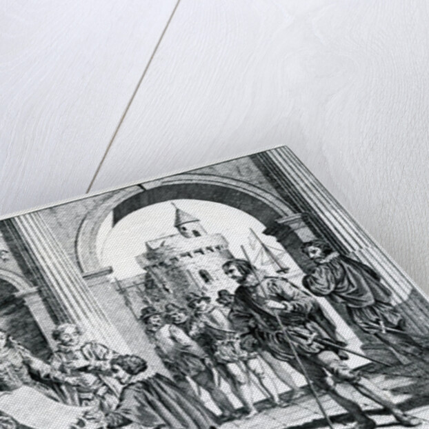 Christopher Columbus presenting an account of his discovery of America to the King and Queen of Spain by Charles Grignion