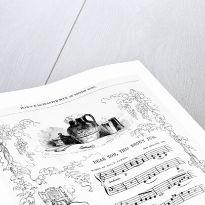 Dear Tom, This Brown Jug that now foams with mild ale..., song sheet from How's illustrated Book of British song by English School