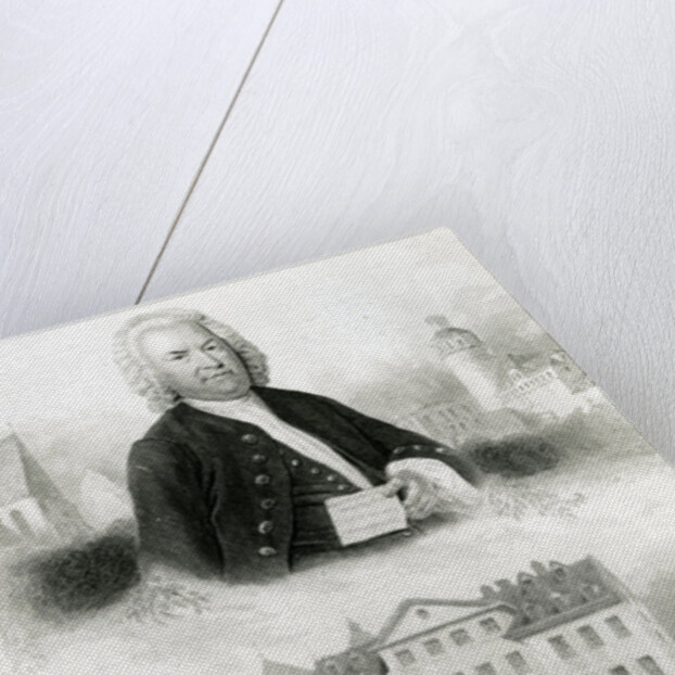 Portrait of Johann Sebastian Bach and Monument, 1850 by Albert Henry Payne