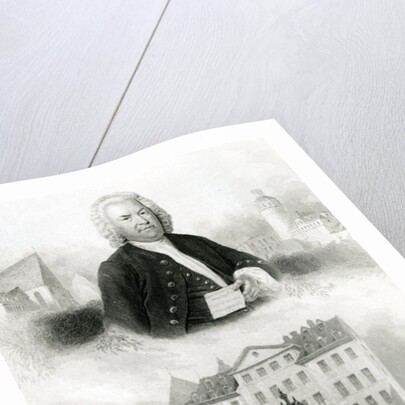 Portrait of Johann Sebastian Bach and Monument, 1850 by Albert Henry Payne