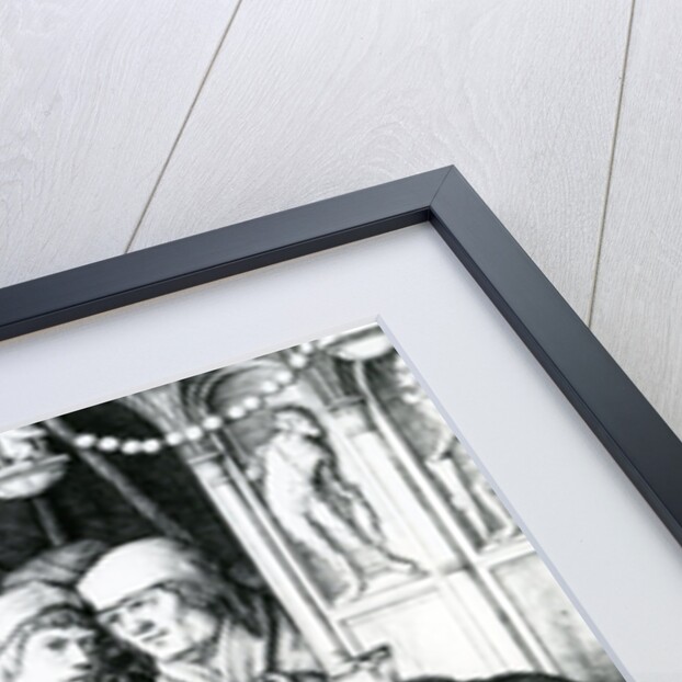 David playing the harp for Saul by Lucas van Leyden