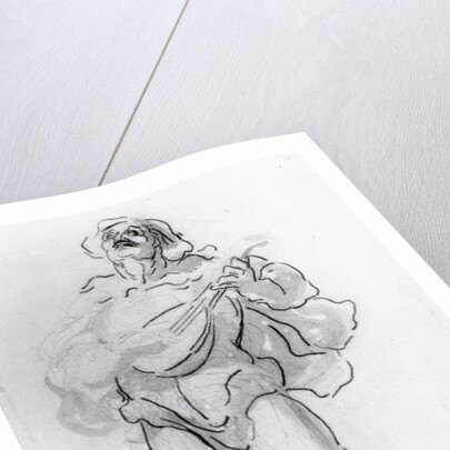 The Lute Player by Honore Daumier