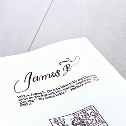 Reproduction of the signature of James VI and I, March 17th 1623 by Anonymous