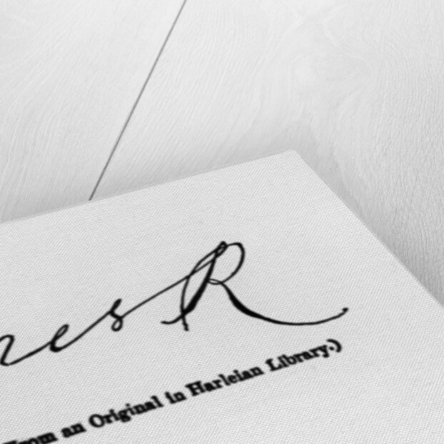 Reproduction of the signature of James II by Anonymous