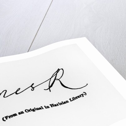 Reproduction of the signature of James II by Anonymous