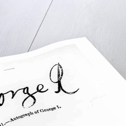 Reproduction of the signature of George I by Anonymous
