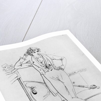 Portrait of Benjamin Disraeli Author of 'Vivian Grey', 1833 by Daniel Maclise (after)