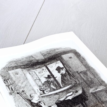 Monks and the Jew Discover Oliver by George Cruikshank