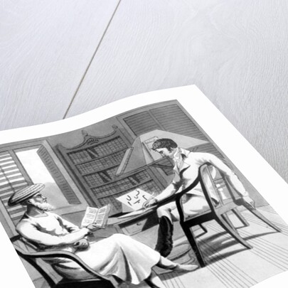 An European Gentleman with his Moonshee, or Native Professor of Languages by Charles D'Oyly