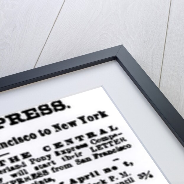 Pony Express, Nine Days from San Francisco to New York by American School