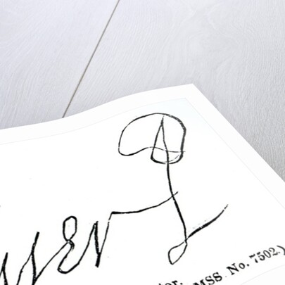 Signature of Oliver Cromwell Lord Protector by English School