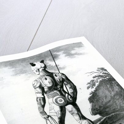 A Young Noukahiwan man not completely Tattooed, 1813 by Wilhelm Gottlieb Tilesius von Tilenau