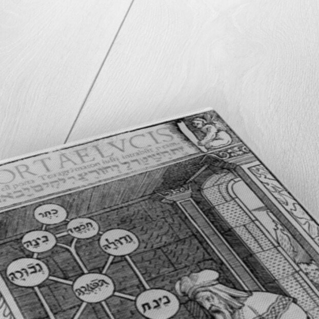 Jewish Cabbalist Holding a Sephirot copy of an illustration from 'Portae Lucis' by Paul Ricius, Augsburg 1516, used in a 'History of Magic'. by German School