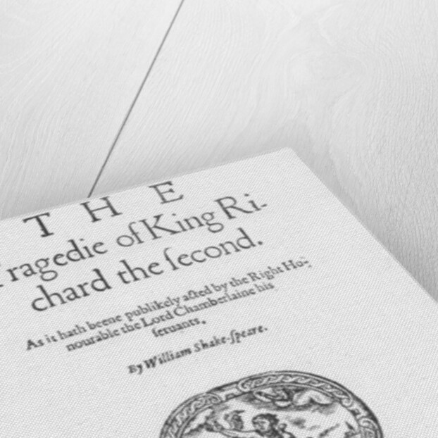 Frontispiece for 'The Tragedy of King Richard the Second', by William Shakespeare, 1598 by English School