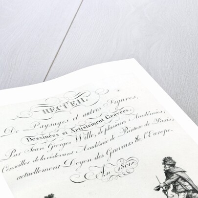 Recueil de Paysages et autres figures, dessinees et Artistement Gravees by Johann Georg Wille, 1801 by French School