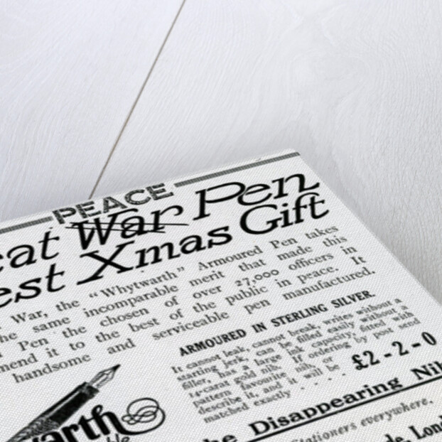 Advertisement 'The Great War Pen is the best Xmas Gift' by Anonymous