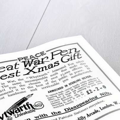 Advertisement 'The Great War Pen is the best Xmas Gift' by Anonymous