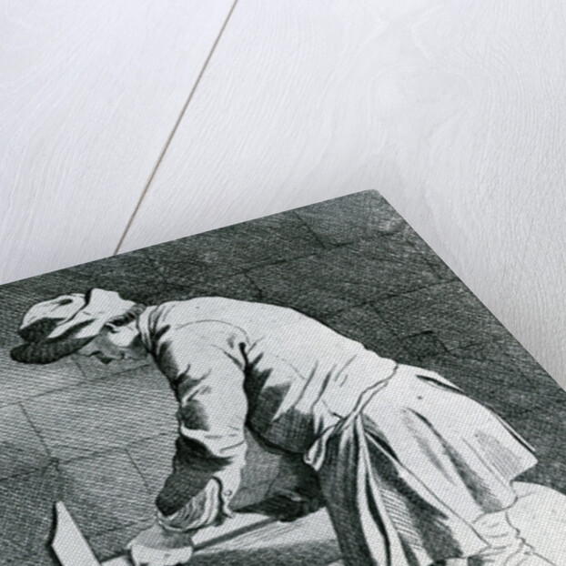 Stone mason, 1737 by French School