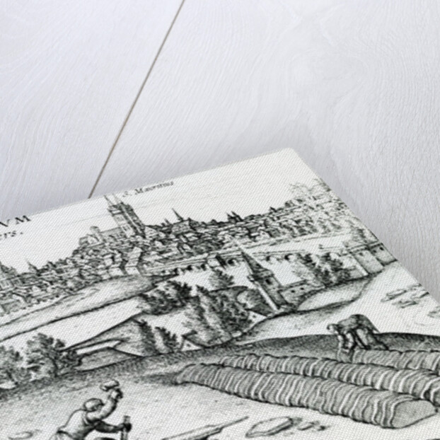 Slate Quarry in Angers, 1561 by Joris Hoefnagel