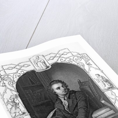 Gotthold Ephraim Lessing engraved by Albert Henry Payne by Storck