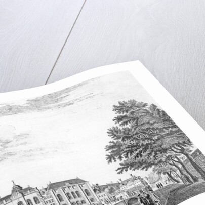 The Two Large Synagogues of German Jews in Amsterdam, Netherlands, 1765 by Jan de Beijer