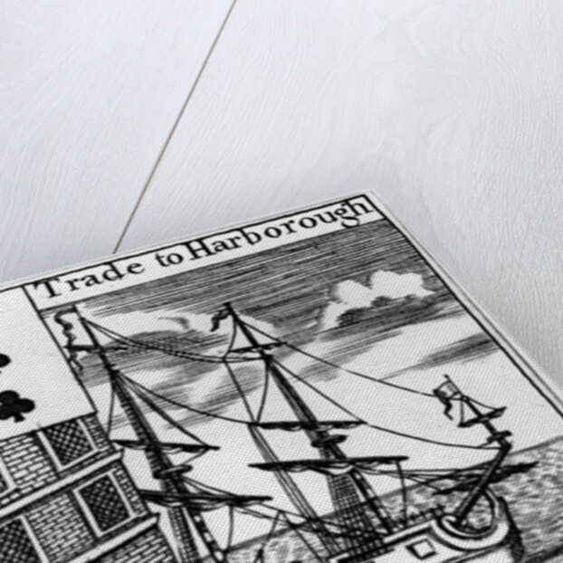 Trade at Harborough, English playing card by English School