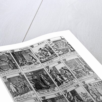 Suit of Hearts illustrating the 'Popish Plot', 1679 by English School