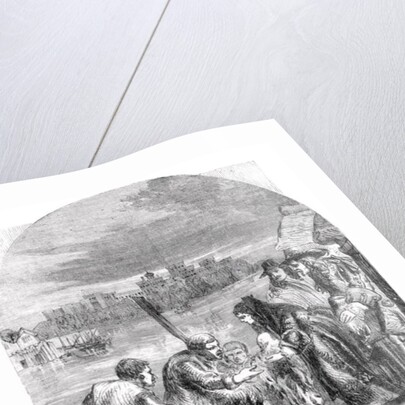 The Flight of the Queen of James II, December 1688 by English School