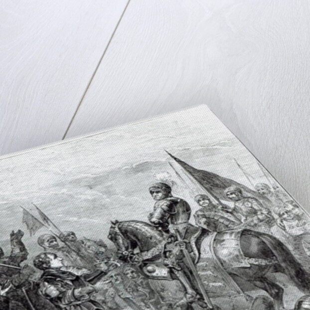 Battle of Bosworth Field: Lord Stanley bringing the Crown of Richard III to Richmond, 22nd August 1485 by English School