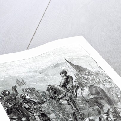 Battle of Bosworth Field: Lord Stanley bringing the Crown of Richard III to Richmond, 22nd August 1485 by English School