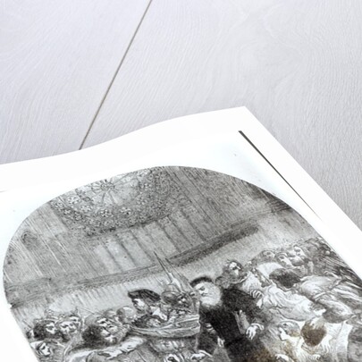 Wycliffe appearing before the Prelates at St. Paul's to answer the charge of heresy in 1377 by English School