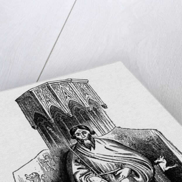 Owen Glendower from his seal, engraved in the 'Archaeologia' by English School