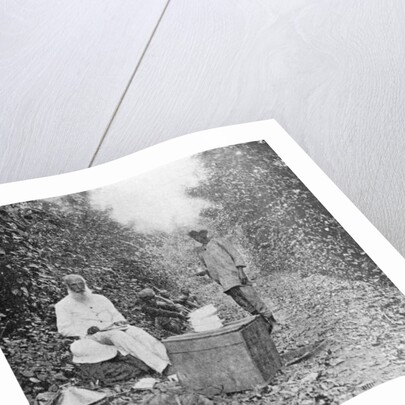 Mid-day halt on the march by English Photographer