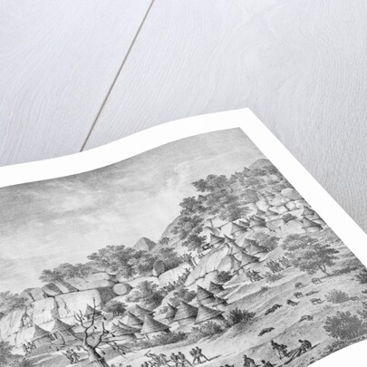 View of the village north of Agady in the Bertat region by Frederic (after) Cailliaud