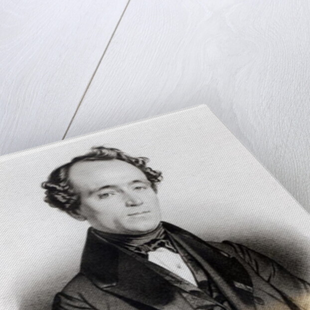 Portrait of Alexandre Dumas Fils engraved by Gregoire and Deneux by French School