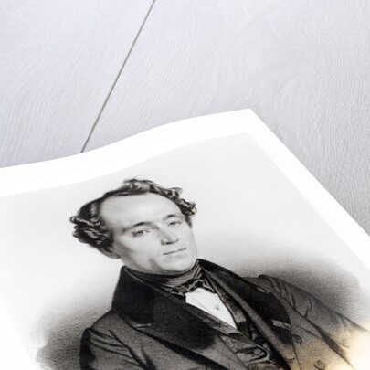 Portrait of Alexandre Dumas Fils engraved by Gregoire and Deneux by French School