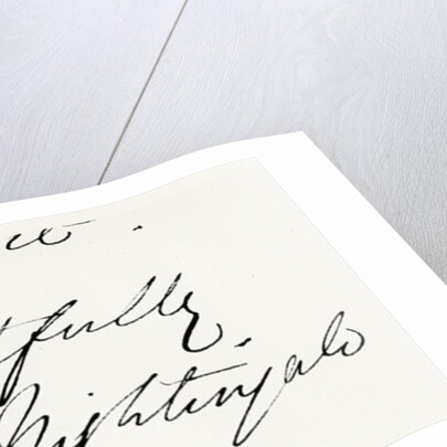 Signature of Florence Nightingale by Anonymous