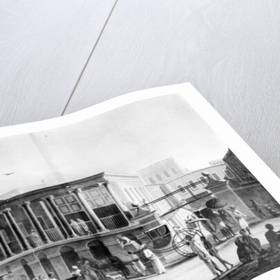 View of a House, Manufactory, and Bazaar, in Calcutta by English School