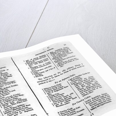 Gentlemen's outfit lists by School English