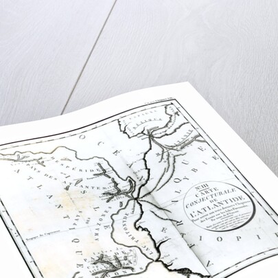 No. III Conjectural Map of the Island of Atlantis, drawn by Bory of St-Vincent and engraved by E. Collin by French School