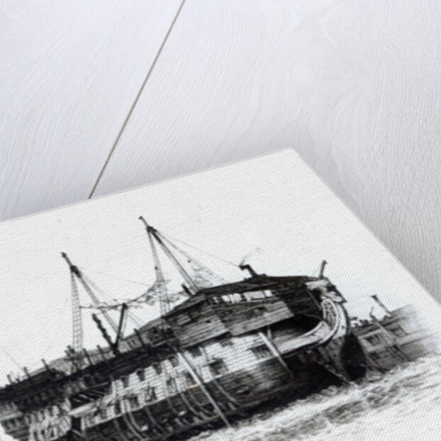 Prison Ship York at Portsmouth Harbour: Convicts Going on Board, 1828 by Edward William Cooke