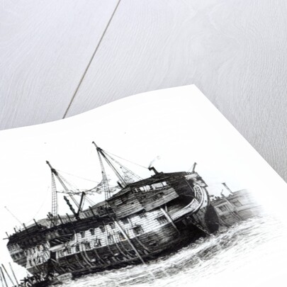 Prison Ship York at Portsmouth Harbour: Convicts Going on Board, 1828 by Edward William Cooke