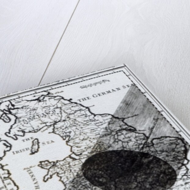 A Map Showing the Passage of the Shadow of the Moon Over England on 22 April 1715 by English School