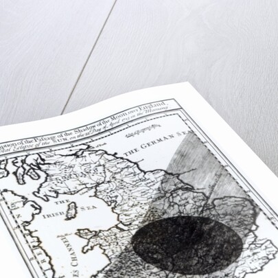 A Map Showing the Passage of the Shadow of the Moon Over England on 22 April 1715 by English School