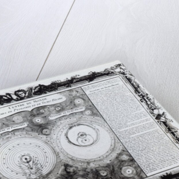 Map Depicting the Ptolemaic and Tycho Brahe Systems of Planetary Orbit, 1701 by English School