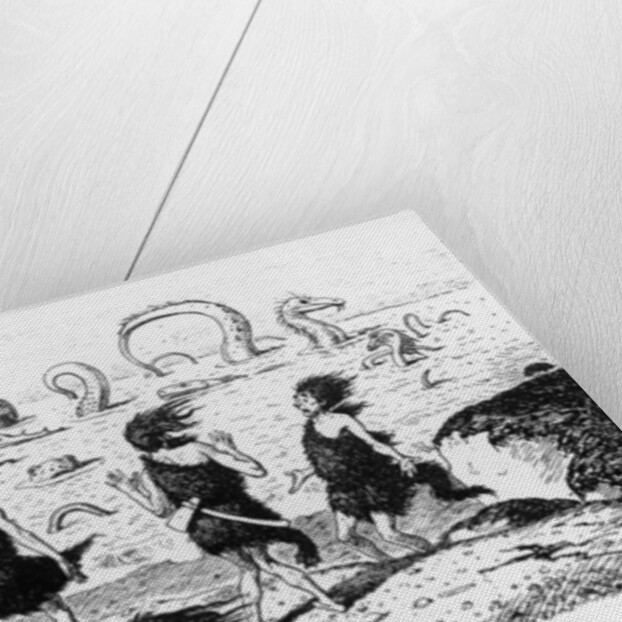 Prehistoric Peeps, 'No Bathing Today', 1884 by Edward Tennyson Reed