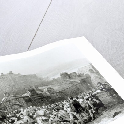 A Crowd Queues to Sign the National Covenant in front of Grey Friar's Churchyard, Edinburgh in 1638 by English School