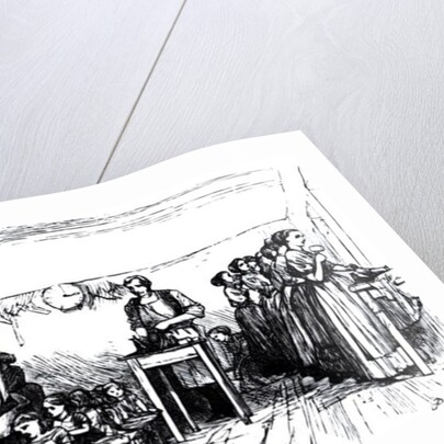 Women and Children Making Shoes by English School