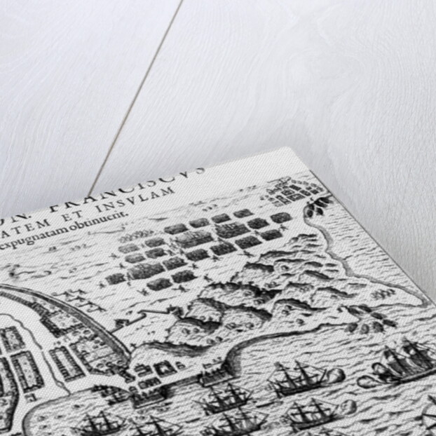 Plan Showing how Francis Drake Stormed and Held the Island of San Jacob by English School
