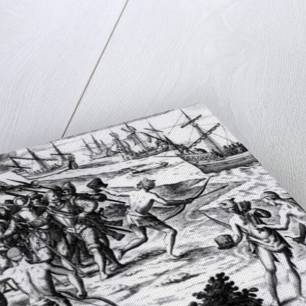 Francis Drake in the New World by English School